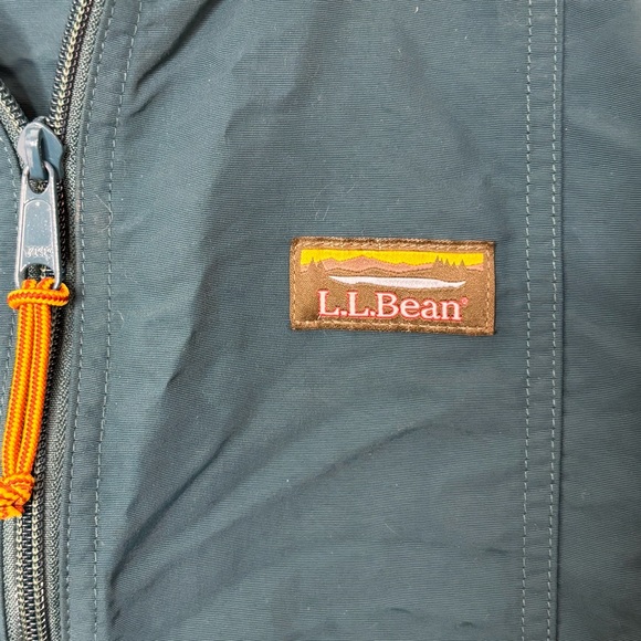 LL Bean Mountain Classic Anorak Women's Size L Hood Color Block Jacket Nylon - Picture 6 of 12